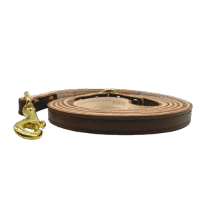 Plain Leather Dog Leashes - Brown, 1/2"